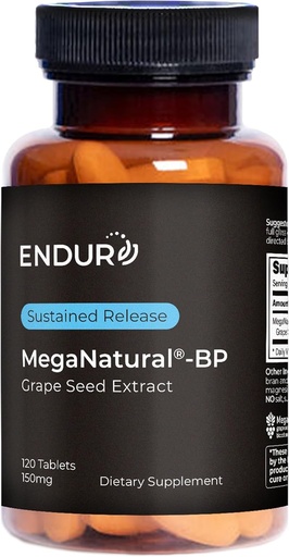[BRSWKZT3CYDQIC36] MegaNatural BP, Grape Seed Extract Supplements with Sustained-release California Grape Seed Extract Herbal Supplements for Optimized Absorption & Supports Energy, 150 mg, 120 Tablets