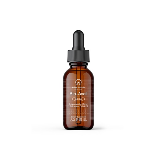 [BRSROZY5B4HA2237] Adapt Naturals Vitamin D3 K2 1000 IU Supplement with MCT Oil, Bioavailable Highly Absorbable Liquid Formula, Overcome Vitamin D Deficiency, Support Immune & Metabolic Health - 1 FL Oz, 600 Servings