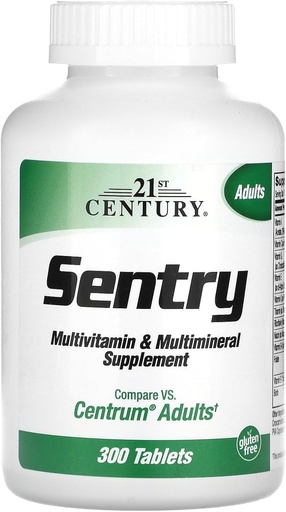 [BRSWIYT6CMCQI2LO] 21. stoletje Vitamini Sentry Multivitaminski in multimineralni zavihki, 300 ā