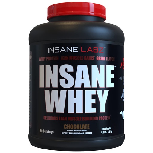 [BRSWGBQ7B55GCEYV] Insane Labz Insane Whey,100% Muscle Building Whey Protein, Post Workout, BCAA Amino Profile, Mass Gainer, Meal Replacement, 5lbs, 60 Srvgs, (Chocolate)