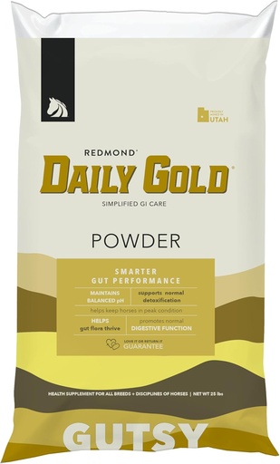 [BRSWIBL4CMMGMALO] REDMOND Daily Gold Stress Relief – Natural Digestive and Ulcer Supplement for Horses