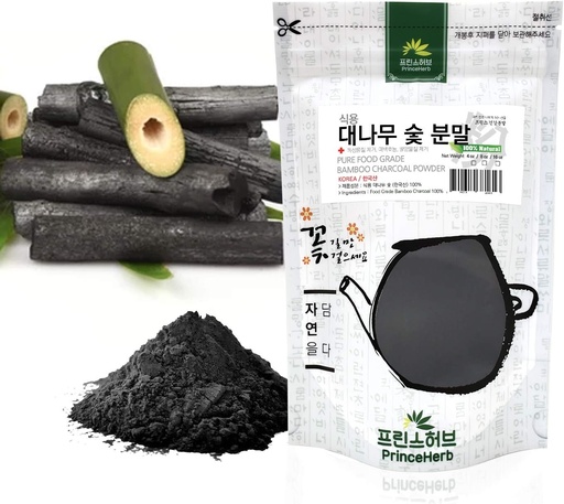 [BRSWYZQKDMCRMDTZ] [Medicinal Korean Herbal Powder] 100% Natural Activated Bamboo Charcoal Powder/대나무 숯 가루 (4 oz)