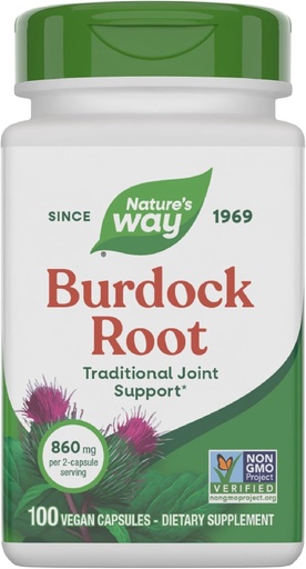 [BRSWIZA2CQGQGCDE] Nature 's Way Burdock Root, Tradicionális közös támogatás *, 100 Vegán kapszula (Csomagolás május Vary)