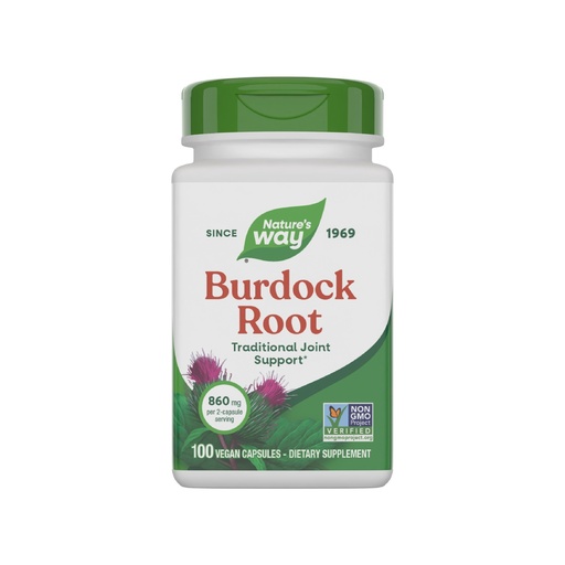 [BRSWIZA2CQGQGCDE] Nature's Way Burdock Root, Traditional Joint Support*, 100 Vegan Capsules (Packaging May Vary)