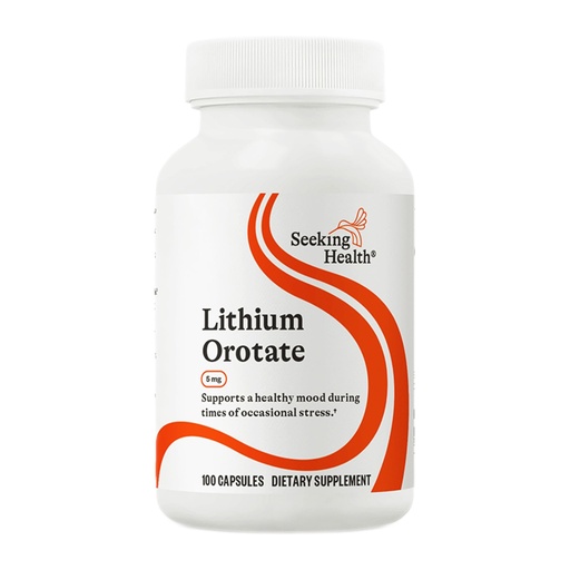 [BRSWIFL5AYHGEGT2] Seeking Health Lithium Orotate - Mineral Supplement Supports Brain Health & Memory - Non-GMO & Gluten-Free Formula with Low Serving of Lithium - 5 mg, 100 Capsules