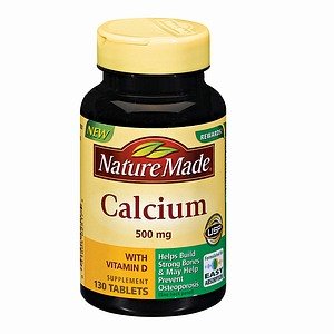 [BRSWIFL5AYDBGDTC] Nature Made Calcium, 500 mg, With Vitamin D, Tablets, 130 Count (Pack of 3)