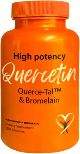 [BRSRMYIOAUCB4EYY] Querce-Tal TM Quercetin + Bromelain 120 Veg Capsules / Yüksək Potensiallaşdırılmış Absoreksiya Bioavailability.  Support Anti-Oxidant, Flare up Events, Heart Immune Health, Packaging May Vary