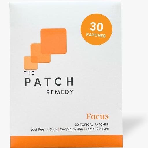 [BRSROCDQOACB4FD3] The Patch Remedy Focus Patch | Ginkgo Biloba, Acetyl-L-Carnitine, Bacopa, Magnesium L-Threonate, Green Tea | 30 Patches