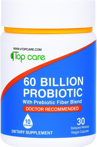 [BRSROAY3C4IBEE37] Probiotics 60 Billion CFU - 10 Strains + Organic Prebiotics - Immune, Digestive & Gut Health - Supports Occasional Constipation, Diarrhea, Gas & Bloating - for Women & Men - 30ct
