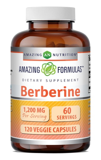 [BRSROYY2AUIRGFD6] Amazing Formulas Berberine Supplement | 1200 Mg per Serving | Veggie Capsules | Non-GMO | Gluten-Free | Made in USA (1 Pack, 120 Count)