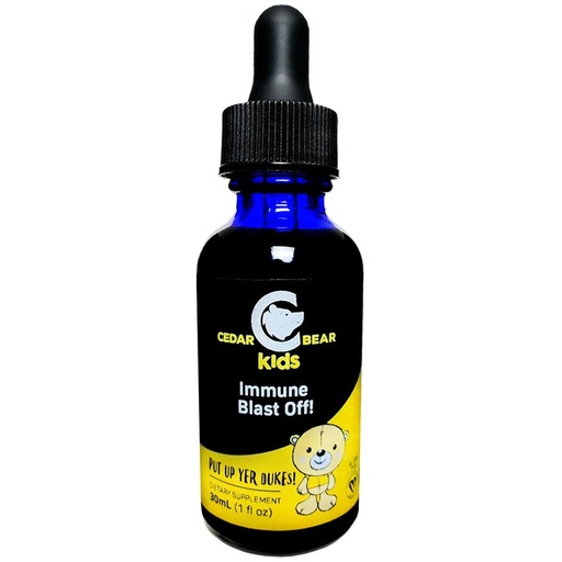 [BRSWIYATDEJWAGDC] Cedar Bear Immune Blast Off! for Kids a Liquid Herbal Supplement That Supports and Activates The Immune System's Response Throughout The Body, Specifically in The Respiratory System 1 FL Oz