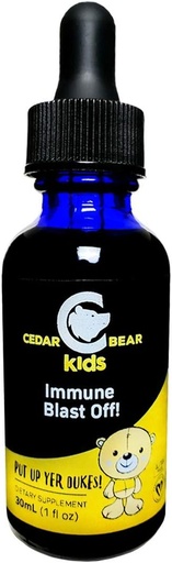[BRSWIYATDEJWAGDC] Cedar Bear immunblast Off! for børn en flydende urte supplement, der understøtter og aktiverer immunsystemets respons gennem hele kroppen, specifikt i luftvejene system 1 FL Oz