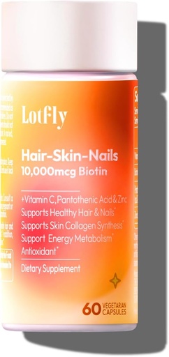 [BRSRAAIEDIPBG3TX] 비타민 C & 칼슘 Pantothenate를 가진 Biotin 10000 mcg – 건강한 머리 성장, 여성 & 남자를 위한 강한 못 & Glowing 피부를 지원하십시오 | 미국에서 만드는 | 60 Vegan 캡슐 (2 달 공급)