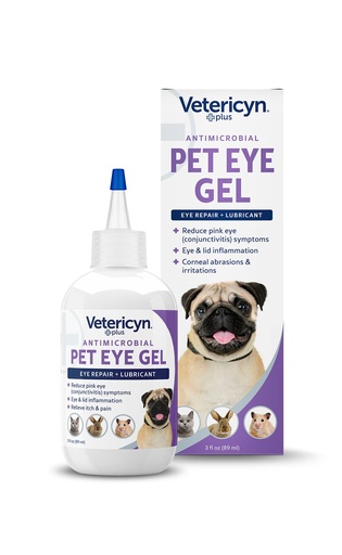 [BRSRM2QEOABAOF33] Vetericyn Plus Pet Eye Gel | Dog and Cat Eye Ointment Alternative to Lubricate and Relieve Eye Irritations and Abrasions, Reduce Symptoms of Pink Eye in Dogs and Cats. 3 ounces