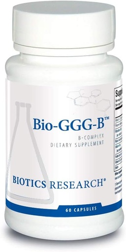 [BRSWGFA6DMHWKGQ6] 生物研究 Bio GG B, B 复合体, B 维生素的生化激活形式, Thiamin, Riboflavin, Niacin, B6, B12, Folate Produce Energy, 优化正模,心血管健康 60 Capsule