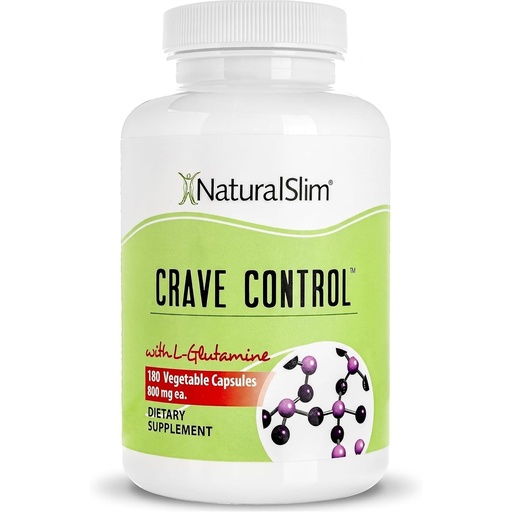 [BRSW2GITOAPWEH3Z] NaturalSlim Natural Appetite Suppressant - Craving Blocker Sugar & Refined Carbs Crave Control - Energy & Metabolism Booster with L Glutamine & Thiamine B1 Supplement - 180 Vegetable Capsules