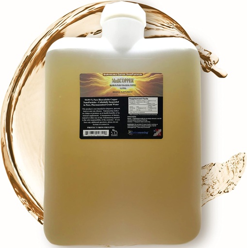 [BRSWIBY3OMOBK3Y7] MediCOPPER True Colloidal Copper Dietary Supplement - 5 US Gallons in Opaque BPA-Free Plastic Carboy