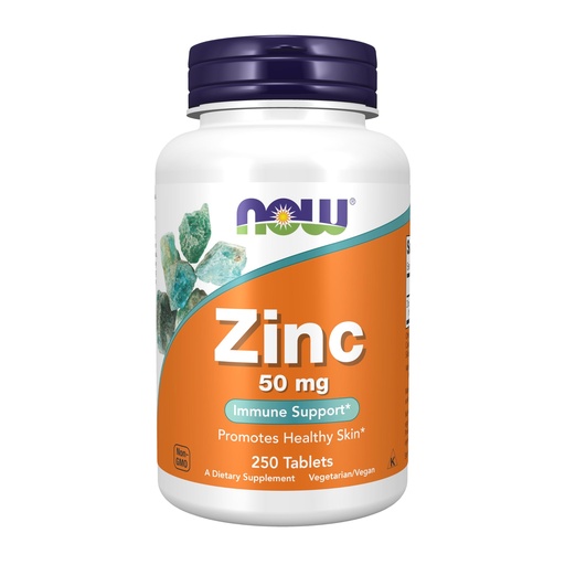 [BRSWIYQEAQNWKGTA] NOW Foods Supplements, Zinc (Zinc Gluconate) 50 mg, Supports Enzyme Functions*, Immune Support*, 250 Tablets