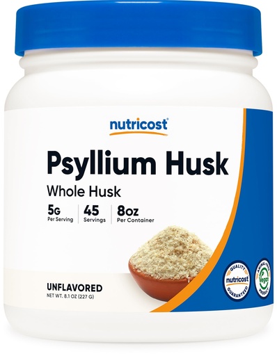 [BRSWGHQOBN6WCEQ7] Nutricost Psyllium Whole Husk Powder (Flakes) 8.1oz - Gluten Free & Non-GMO