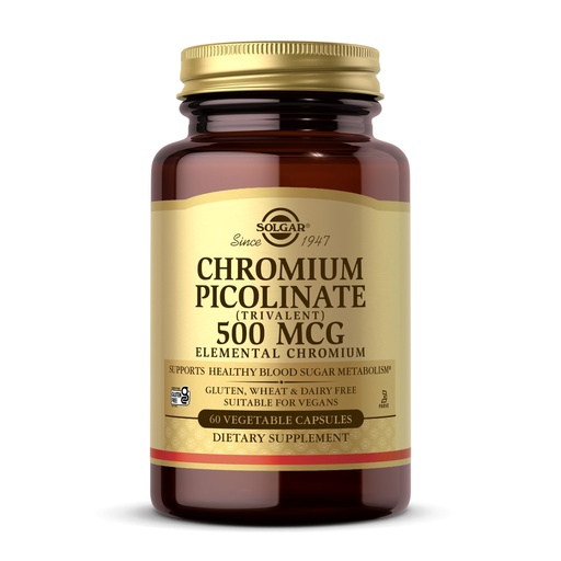 [BRSWIY3YAUOBWA3U] Solgar Chromium Picolinate 500mcg 60 VegCap