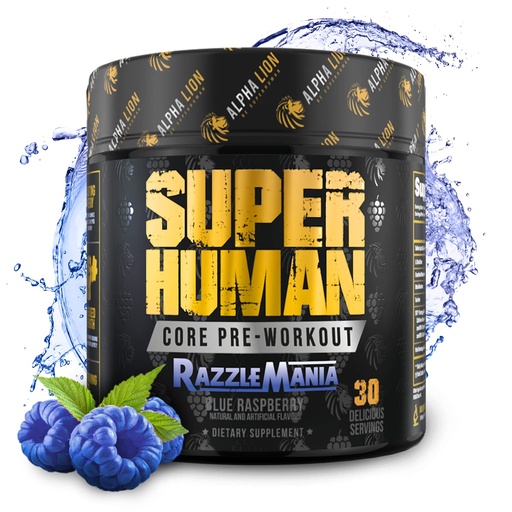 [BRSROYIHAQBWA23D] ALPHA LION Core Pre Workout w/Creatine for Performance, Beta Alanine for Muscle, Powder, L-Citrulline for Pump & Tri-Source Caffeine for Sustained Energy (30 Servings, Blue Raspberry Flavor)