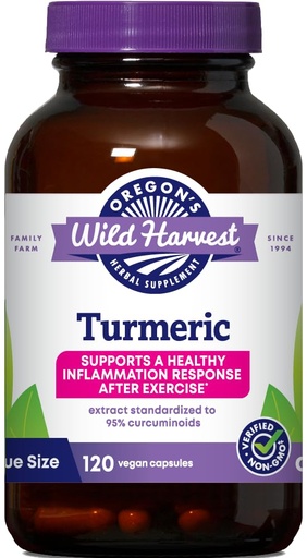 [BRSWKZLZBMCQ4HDM] Oregon's Wild Harvest Turmeric 120 Vegan Capsules | Organic Turmeric Curcuminoids with Black Pepper for Better Absorption | Supports Healthy Inflammation Response and Joint Health | Non GMO