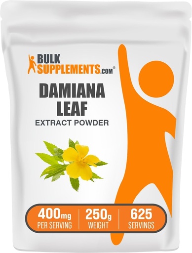 [BRSWY2TYDIIRS3IY] BulkSupplements.com Damiana Extract Powder - Damiana Supplement, Herbal Supplement - Vegan & Gluten Free, 400mg per Serving, 250g (8.8 oz) (Pack of 1)