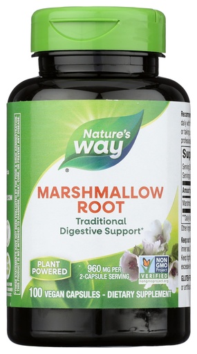 [BRSWIYT2ON5WMYI5] Nature's Way Premium Herbal Marshmallow Root, 960 mg per Serving, 100 VCaps