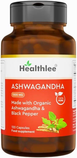 [BRSRAFT6BEPWKYA7] Organic Ashwagandha Supplements Capsules for Men and Women| Ashwagandha Root Powder with Black Pepper| Ashwagandha Organic Complex of India 60 Day Supply.