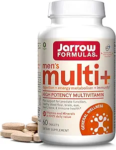 [BRSRAZT4DINB63DX] Jarrow Formulas Men's Multi+ Multivitamins, Multivitamin for Men, 60 Tablets, 30 Day Supply