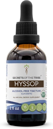 [BRSROHALB56GOYLL] Hyssop USDA Organic | Alcohol-Free Extract, High-Potency Herbal Drops | Made from 100% Certified Organic Hyssop (Hyssopus officinalis) Dried Herb (2 oz)