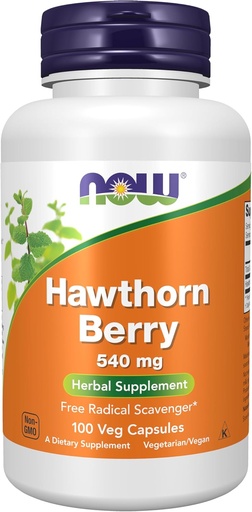 [BRSWIYTQCNYQYAY5] AHORA Suplementos de alimentos, Hawthorn Berry 540 mg, Scavenger Radical Libre*, Suplemento Herbal, 100 cápsulas Veg
