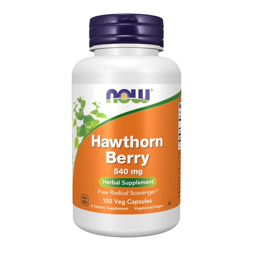 [BRSWIYTQCNYQYAY5] NOW Foods Supplements, Hawthorn Berry 540 mg, Free Radical Scavenger*, Herbal Supplement, 100 Veg Capsules