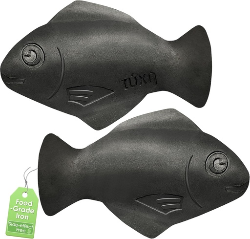 [BRSWYYYTDEFRUYAV] Iron Fish, 2 Pack Iron Fish for Iron Deficiency, A Natural Source of Iron, Safe Cooking Tool to Add Iron to Food and Water, Reduces Risk of Iron Deficiency, Ideal Iron Supplement for Anemia & Vegans