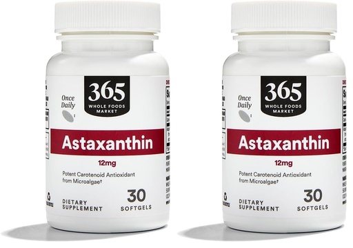 [BRSRAGT7BEHAYHT2] Whole Foods Market, Astaxanthin 12mg, 30 ct (Pack of 2)