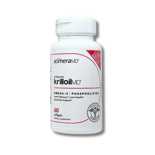 [BRSWI2YRDMEB6DYZ] ScimeraMD® KrillOilMD Antarctic Krill Oil Supplement with Omega-3 EPA & DHA, Astaxanthin, Heart, Brain & Joint Support, 60 Capsules