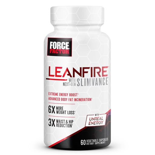 [BRSWYZL2CEPGAHIV] Force Factor LeanFire with Next-Gen SLIMVANCE Advanced Thermogenic Fat Burner for Weight Loss with B Vitamins and Capsimax to Boost Metabolism, Increase Energy, and Enhance Focus, 60 Capsules