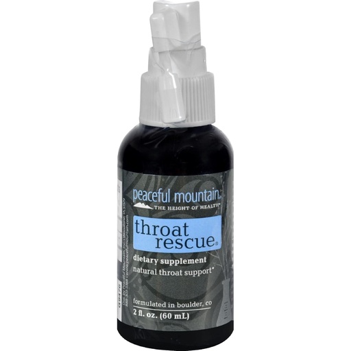 [BRSWIYQ7AR7BEETK] Peaceful Mountain Throat Rescue - Throat Spray for Natural Throat Support - 2oz