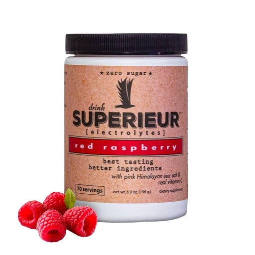 [BRSWYZQNO4FWOCD7] Superieur Electrolytes – Plant Based Electrolyte Supplement w/Sea Minerals for Hydration & Recovery – Keto Friendly, Non-GMO, Zero Sugar, Vegan Healthy Sports Drink Powder – Raspberry (70 Servings)