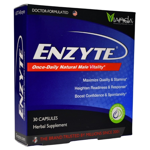 [BRSWIHITAJ5A4HTO] Enzyte® Natural Male Vitality Support | Daily Supplement for Men’s Health with Asian Ginseng, Ginkgo Biloba, Grape Seed, Epimedium, Muira Puama - 30 Capsules, 30 Day Supply