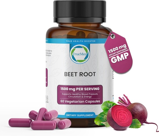 [BRSROH37CMGWEFDJ] Beet Root Powder kapsula organikoak | Support Energy, Stamina & Endurance, Boost oxido nitrikoa, Support Heart Health & Circulation | Non-GMO | 60 Vegetable Capsules, USA Made & GMP Certified
