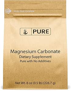 [BRSWYC37OV6B43D4] Pure Original Ingredients Magnesium Carbonate (8oz) Magnesium Supplement, Non-GMO, Multi-Purpose