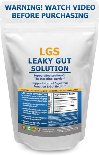 [BRSRAZTROUFWEA3V] Leaky Gut Repair w/L Glutamine & Prebiotics- Gut Restore, Leaky Gut Health Powder- Leaky Gut Repair Supplements for IBS, Digestive Restoration & Gut Lining Support- Includes Guthealth Assist Book