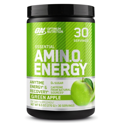 [BRSWIGT4CF6GCFLY] Optimum Nutrition Amino Energy - Pre Workout with Green Tea, BCAA, Amino Acids, Keto Friendly, Green Coffee Extract, Energy Powder - Green Apple, 30 Servings (Packaging May Vary)