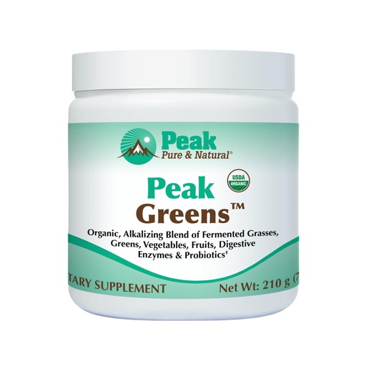 [BRSWGAI7BB7QMCLB] Peak Pure & Natural Peak Greens Support pH Balance and Alkalinity | Superfood Green Drink Powder | Blend of Fermented Grass, Vegetable, & Fruit | Digestive Enzyme & Probiotic Powder