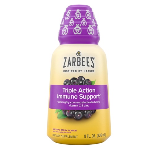 [BRSWGGL3DMNQMALJ] Zarbee''s Liquid Daily Immune Support, High Concentrate Liquid, with Real Elderberry Vitamin C & Zinc, Black Elderberry Flavor, For Daytime Use, 8 Fl Oz, brand is Zarbee''s