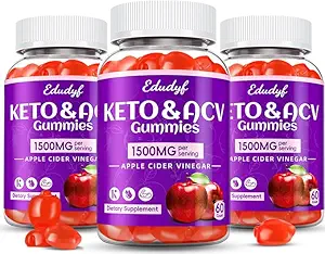 [BRSRAHT2O4JQKCY7] Keto ACV Gummies with B12 B6 – 1500 mg Apple Cider Vinegar Supplement with Pomegranate and Beet Juice, Vegan & Gluten-Free, 180 Gummies for Men & Women