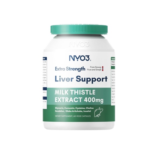 [BRSRAAYRCN7AAFLV] NYO3 28000mg Milk Thistle 70:1 Extract 400mg with Curcumin & Artichoke, 83% Silymarin, 60 Day Supply, Herbal Supplement for Liver Cleanse Detox & Repair, Antioxidant Support, Non-GMO