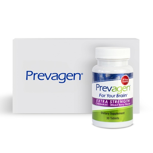 [BRSRMHD7DF4AIETD] Prevagen Extra Strength Mixed Berry Chewables - 30 Tablets (1 Month Supply) | Formulated for Your Brain | 20mg of Apoaequorin Plus Vitamin D3