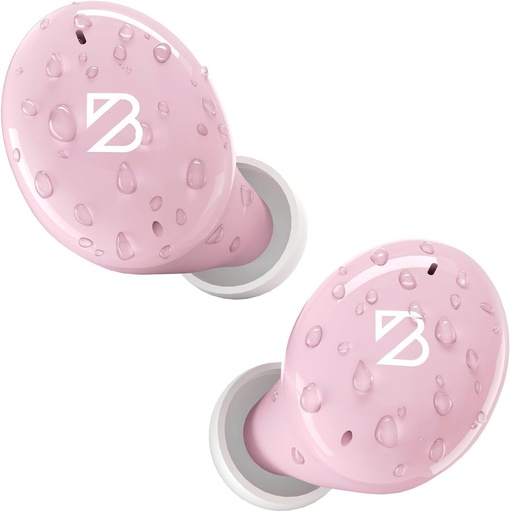 [BRSROGANOVYRSFLL] Back Bay Audio Tempo 30 Wireless Earbuds for Small Ears - Award-Winning Sound, Sweatproof Bluetooth Earbuds, Comfortable Ear Buds for Women, Pink Earphones Small Ear Canals, Long Battery Headphones